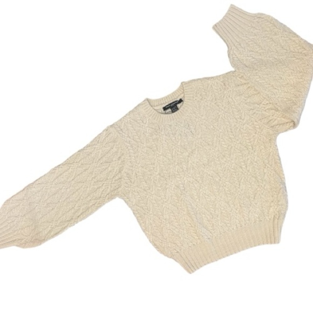 French Connection Layon Jini Cable Crewneck Cream Sweater Size M
NWT